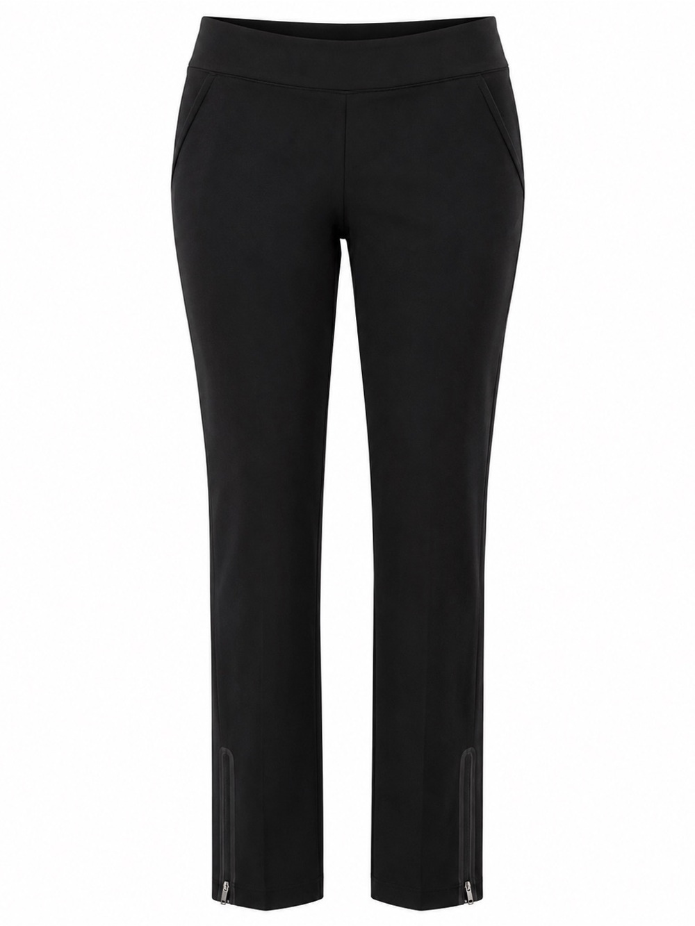 Addition Elle Black Pull-On Dress Pants Ankle Zip Stretch Career Plus Size 2X